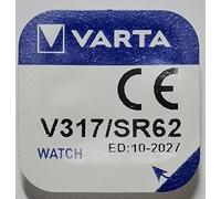 Varta v317 type: montre tension: 1,55 v taille: 1,6 mm-diamètre: 5,8 mm sous blister pDA-punkt