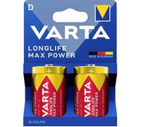 2 Piles Alcalines D / LR20 Varta LongLife Max Power