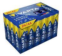 Varta Piles Longlife Power LR6 (AA) alcalines 1,5 V Pack 24 Cube – 90% emballage recyclé