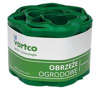 Vartco Bordure de pelouse de jardin ondulée en plastique (vert, 15 cm x 9 m)