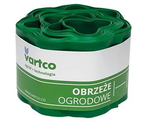 Vartco Bordure de pelouse de jardin ondulée en plastique (vert, 15 cm x 9 m)