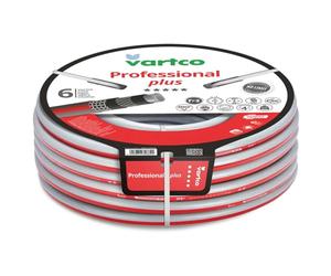 Vartco Professional Plus - Tuyau de jardin flexible à 6 couches avec système TFS, 50 m, résistant aux UV, adapté aux aliments, jusqu'à 30 bar, pour des températures de -25 °C à +60 °C (1" 10 m)