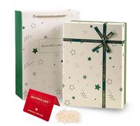 Vartegas Boîte cadeau en carton avec couvercle - 28 x 20 x 9 cm - De qualité supérieure - Avec raphia et sac - Pour mariages, anniversaires, festivals (C)