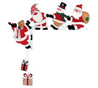 Vartegas Décoration de Noël - Cadre de porte en bois réutilisable - Père Noël - Décoration pour murs, portes, fenêtres - Coffret cadeau avec dispositif de suspension (B)