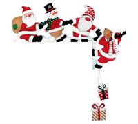 Vartegas Décoration de Noël - Cadre de porte en bois - Réutilisable - Père Noël - Renne - Décoration pour murs, portes, fenêtres - Coffret cadeau avec dispositif de suspension (A)