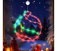 Vartegas Lot de 4 décorations de Noël pour porte et fenêtre - Décoration de Noël - Renne - Boîte cadeau - Chaussette de Noël pour la décoration intérieure et extérieure sur les murs, les portes, les