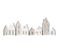 Vartegas Maisons de Noël avec éclairage, maison de lutin village lumineux maison en bois décoration de Noël intérieure décoration d'hiver pour rebord de fenêtre salon