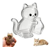 Vartegas Monument de chat - Aimant transparent pour réfrigérateur - Moustache - Pour ranger les virages de chat et la fourrure - Pour surfaces métalliques (A)
