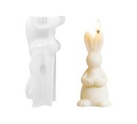 Vartegas Moules en silicone 3D - Lapin de Pâques - Pour couvrir les deux mains et les yeux - Moule en silicone - Lapin - Bougies - Moule à savon - Pâques (C)