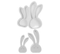 Vartegas Moules en silicone pour Pâques Lapin de Pâques Moules à couler DIY Décoration de Pâques Lapin Moules en plâtre pour chocolat, plâtre, béton de bricolage et artisanat