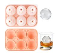 Vartegas Xidou Moule à glaçons rond Souper Cubes Grand bac à glaçons rond Glaçons lumineux Xidou Moule à glaçons Noël pour bière, whisky, cocktails, café, boissons (C)