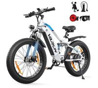 VARUN S26-1 - Vélo Électrique 26"" - Moteur 750W - Batterie Amovible 48V 18Ah 45km/h - Autonomie 80km - Shimano 7 vitesses,Noir