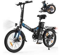 VARUN Vélo Électrique Pliable, 20"/14" Velo Eletrique avec 3 Modes de Conduite, Pédalage Assisté, 7 Vitesses, Ville E-Bike Homme Femme avec Batterie Amovible 48V/36V, 250W 55NM Moteur, Conformité EU