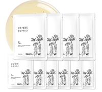 [varuza] Lot de 10 masques en tissu naturels - VÉRIFIÉ EWG, masque végétalien pour l'hydratation et l'équilibre de la peau, feuille biodégradable, soins de la peau pour la beauté propre (ginseng de