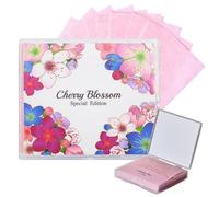 varuza Oil Blotting Paper with mirror case (100 feuilles, CHERRY BLOSSOM)