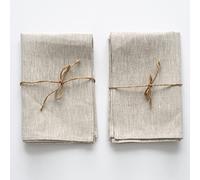 Varvara Home 2-er Pack Geschirrtücher Leinen | Küchentücher aus 100% Leinen, 50 x 70 cm, Weiß