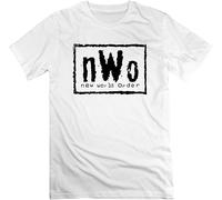 Vary Men's NWO New World Order T-Shirt Short Tee White Manches Courtes(3X-Large)