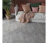 VaryPaper Dalle PVC Adhésive Gris Beton 30cmx30cm 10 Pièces - Revêtement Linoléum Autocollant Cuisine, Garage, Décor Vinyle Chambre, Salon, Escaliers