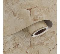 VaryPaper Papier peint autocollant en béton brun clair pour comptoirs de cuisine, 40 cm x 800 cm d'épaisseur, dos adhésif en plastique industriel, pour salle de bain, couloir, garage, armoires