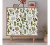 VaryPaper Papier Peint Botanique Moderne 44.5cmx200cm Rouleau Adhesif pour Meuble Blanc Mat Papier Peint à Motifs Mignons Chambre Enfant Salle de Bain Armoire Placard Tiroir Autocollant Meuble