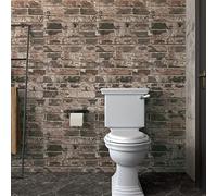 VaryPaper Papier Peint Briques Marron Papiers Peints Imitation Pierre 40cmx200cm Papier Adhésif Décoratif Papier Peint Cuisine Autocollant Salle de Bain Imperméable Salon Rouleau Vinyle