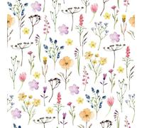 VaryPaper Papier Peint Fleuri Aquarelle 44.5cmx200cm Papier Collant pour Meuble Fleuri Rouleau Adhesif Decoratif Papier Peint Adhesif Mural Salon Chambre Fille Armoire
