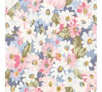 VaryPaper Papier Peint Fleuri Rose Aquarelle 44.5cmx200cm Vinyle Autocollant Mural Salon Sticker Armoires étagères