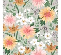 VaryPaper Papier Peint Fleuri Vintage 44.5cmx200cm Rouleau Adhesif pour Meuble Papier Peint Adhesif Mural Chambre Salon Salle de Bain Imperméable Vinyle Adhesif Armoire Placard Tiroir Sticker Meuble