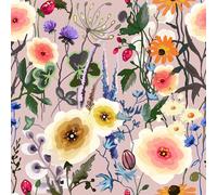 VaryPaper Papier Peint Fleuri Vintage Papier Adhésif Décoratif Rose Mat 44.5cmx200cm Film Autocollant Meuble Papier Peint Adhesif Mural Chambre Fille Salon Sticker Meuble Adhésif Armoire Escaliers