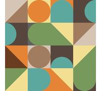 VaryPaper Papier Peint Geometrique Coloré Abstrait 44.5cmx200cm Papiers Adhésif Décoratif Film Adhesif pour Meuble Papier Peint Chambre Enfant Salon Salle de Bain Stickers Porte Placard Armoire