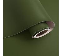 VaryPaper Papier Peint Vert Olive Papier Peint Adhesif Mural 40cmx200cm Film Adhesif pour Meuble Rouleau Adhesif Decoratif Papier Autocollant Meuble Cuisine Sticker Meuble Adhésif Salon Chambre