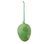 VARZI Oeuf de Pâques décoratif en verre vert 12 cm élégant décoration de Pâques pour maison, table et cadeau, détails raffinés pour créer une atmosphère printanière 1956