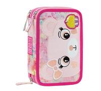 VARZI Trousse à 3 compartiments complet, pour Mofu Mofu Fan, 44 pièces, stylos, crayons, marqueurs, crayons, ciseaux - école primaire et cadeau - Gadgets pour enfants avec stylo offert