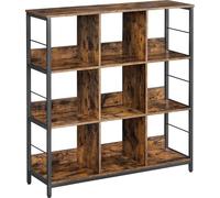 VASAGLE 3 Tier Storage Shelf, 9 compartiments bibliothèque, Cube Storage Shelf pour salon, bureau, couloir, cuisine, 100x30x103cm