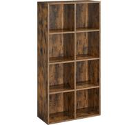 VASAGLE 8 cubes bibliothèque bibliothèque cube stockage étagère autonome unité de rangement pour bureau salon chambre rustique brun