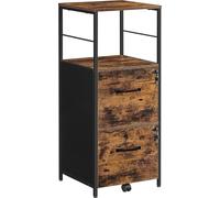 VASAGLE Armoire mobile à tiroirs, armoire de classement, armoire de bureau avec 2 tiroirs, pour documents DIN A4, taille lettre, compartiment ouvert, support d'imprimante