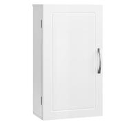 VASAGLE Armoire Murale pour Salle de Bain, Placard de Rangement Mural pour Salle de Bain, 18 x 30 x 60 cm, Armoire à Pharmacie avec Étagères Réglables, Blanc Nuage BBK322WB01