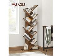 VAsaGLE bibliothèque Arbre Bibliothèque sur Pied à 8 Niveaux Étagère d’Angle Gain de Place avec Étagères pour Chambre Salon