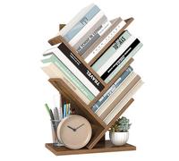 VASAGLE Bibliothèque Arbre, sur Pied à 5 Niveaux, Étagère d'angle