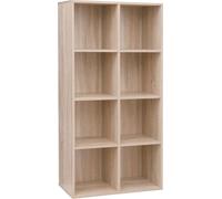 VASAGLE Bibliothèque Bibliothèque à 8 compartiments Étagère sur pied, indépendante pour bureau, salon, chambre à coucher, chambre d'enfant, chêne