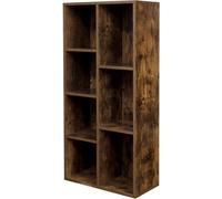VASAGLE Bibliothèque cubique pour enfants avec 7 compartiments ouverts pour salon bureau chambre cloison 50 x 24 x 106 cm Rustique Marron