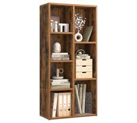 VASAGLE Bibliothèque en Bois, Étagère de Rangement, 50 x 24 x 106 cm | Meuble de Rangement Cube, 1 Pièce, pour Salon Bureau, Marron Rustique, Collection Custos LBC27BX