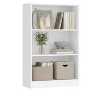 VASAGLE Bibliothèque, Étagère sur 3 Niveaux, Meuble de Rangement Ouvert | pour Salon, Bureau, Salle à Manger, Blanc nuage, Collection CUSTOS LBC105T14
