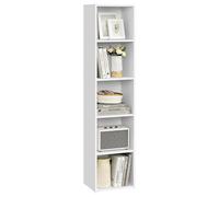 VASAGLE Bibliothèque, Étagère sur 5 Niveaux, Meuble de Rangement Ouvert | pour Salon, Bureau, Salle à Manger, Blanc nuage, Collection CUSTOS LBC419W01