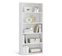 VASAGLE Bibliothèque, Étagère sur 6 Niveaux, Meuble de Rangement Ouvert, Étagère, 24 x 40 x 178,5 cm, pour Salon, Bureau, Salle à Manger, Blanc Nuage LBC165T14