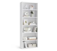 VASAGLE Bibliothèque, Étagère sur 6 Niveaux, Meuble de Rangement Ouvert, Étagère, 24 x 60 x 160,7 cm, pour Salon, Bureau, Salle à Manger, Blanc Nuage LBC166T14