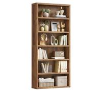 VASAGLE Bibliothèque, Meuble de Rangement, 6 Niveaux, Étagères Réglables | Étagère Colonne, 75 x 24 x 168 cm, Pour Salon, Chambre, Bureau, Marron Miel, Collection Kean LBC864K101