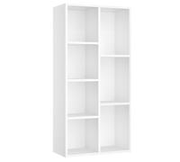 VASAGLE Bibliothèque, Étagère, Meuble de Rangement avec 7 Compartiments, Étagère sur Pied, Bibliothèque Cubique, pour Salon, Bureau, Salle à Manger, Blanc Nuage LBC27WT