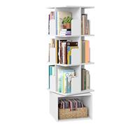 VASAGLE Bibliothèque Rotative à 4 Niveaux, 40 x 40 x 124,6 cm