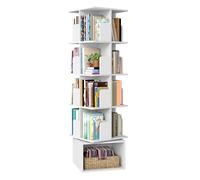 VASAGLE Bibliothèque Rotative à 5 Niveaux, 40 x 40 x 155,8 cm